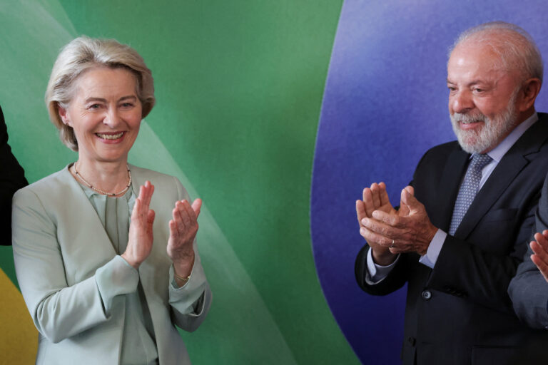 Brazil’s President Luiz Inacio Lula da Silva meets European Commission President Ursula von der Leyen in Rio de Janeiro